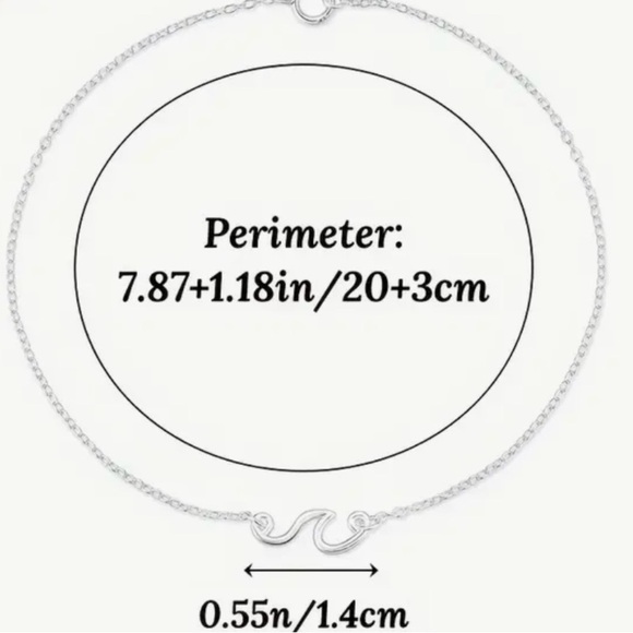♥️925 Sterling Silver Wave Ladies Anklet. - Picture 5 of 8